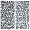 Thickers Soho Garden Alphabet Stickers - Boho Font, Black, 147pcs